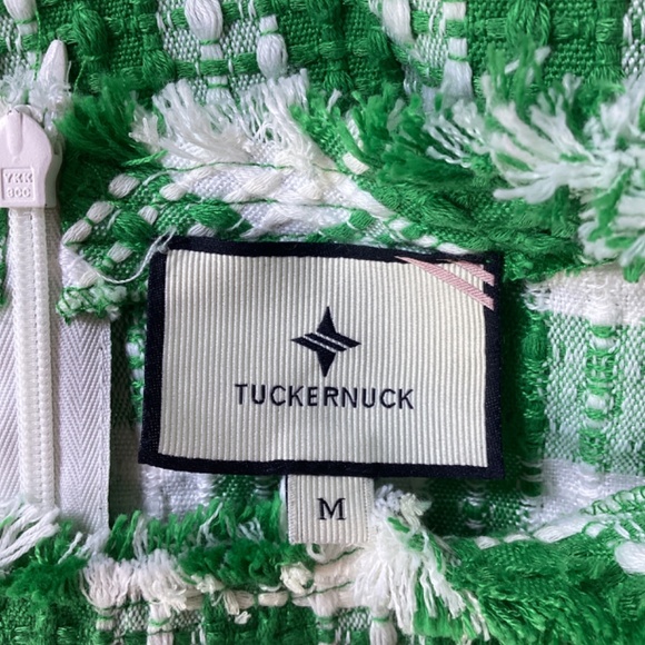 Tuckernuck Georgette Dress Emerald Green Plaid M - Picture 5 of 7